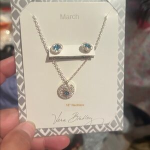 Vera Bradley march necklace & earrings set